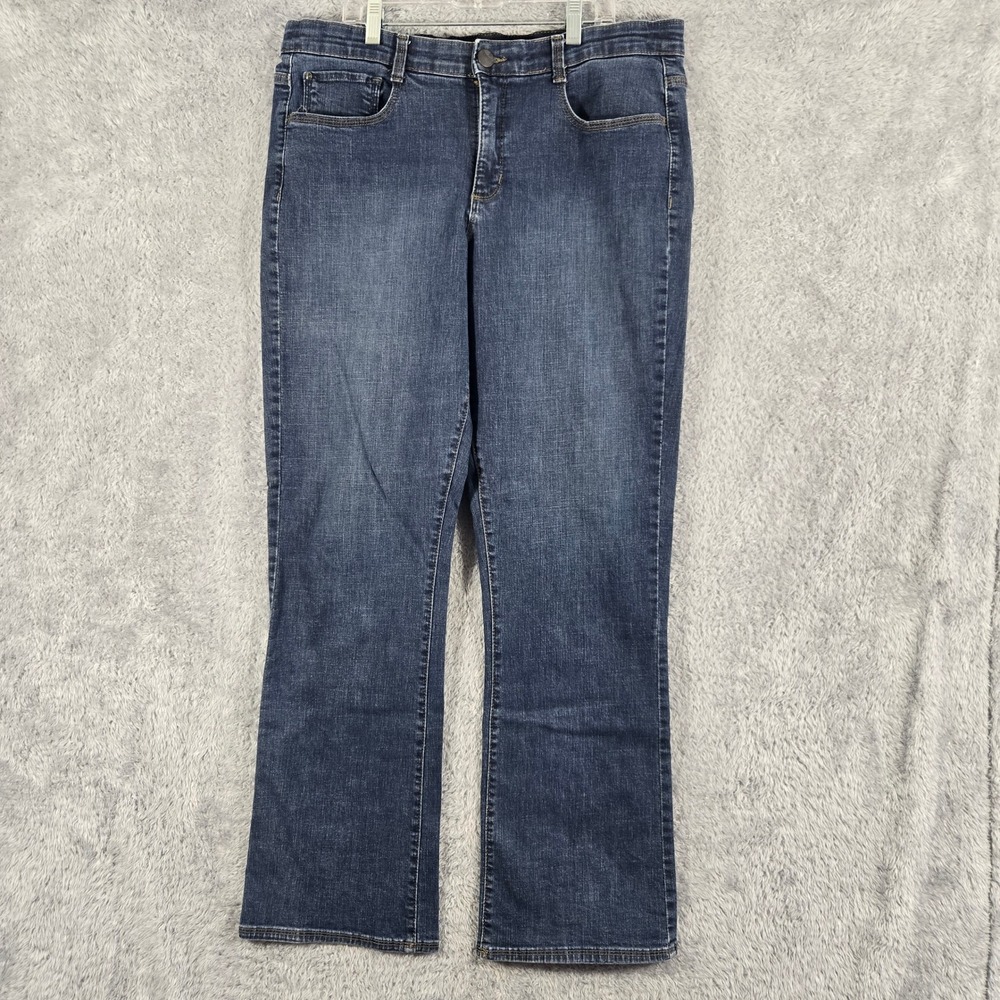 Lee Sinfully Soft Bootcut Jeans Womens 16 Medium Indigo Blue Stretch 35x30